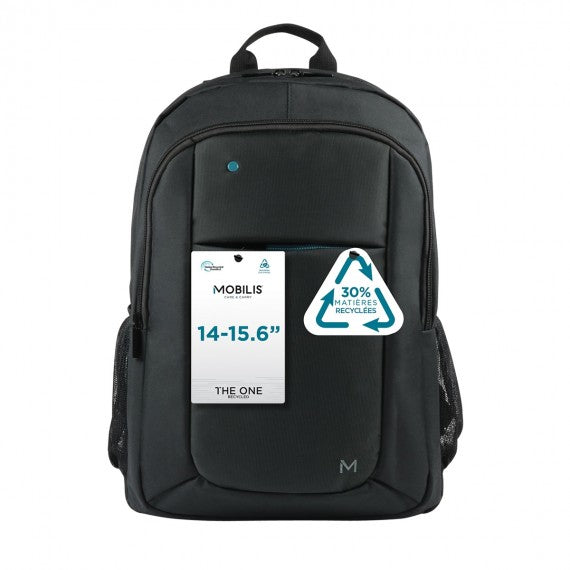 Mobilis THEONE – Notebook-Rucksack – für 14–15,6"-Notebook, rPET (30% recycelt), blau, Reissverschluss