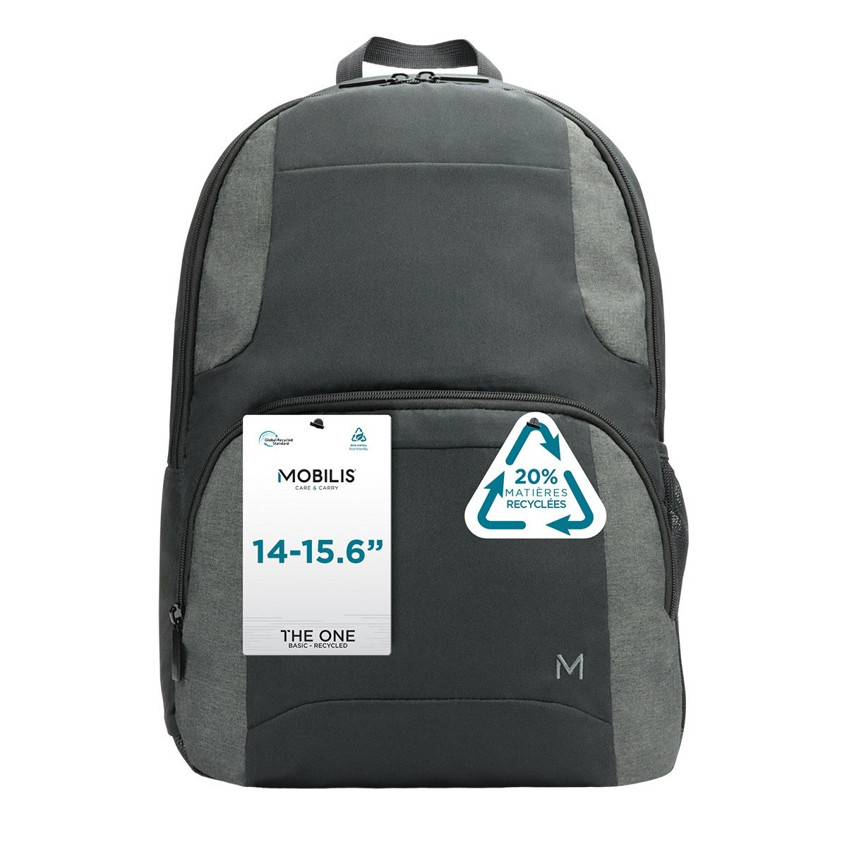 Mobilis Notebook-Rucksack bis 15,6" – wasserdicht, 19 l – Grau