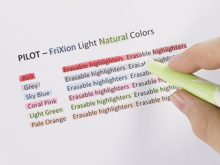 Pilot FriXion Light Textmarker Set 6 Farben – Keilspitze, 3,3 mm, radierbar