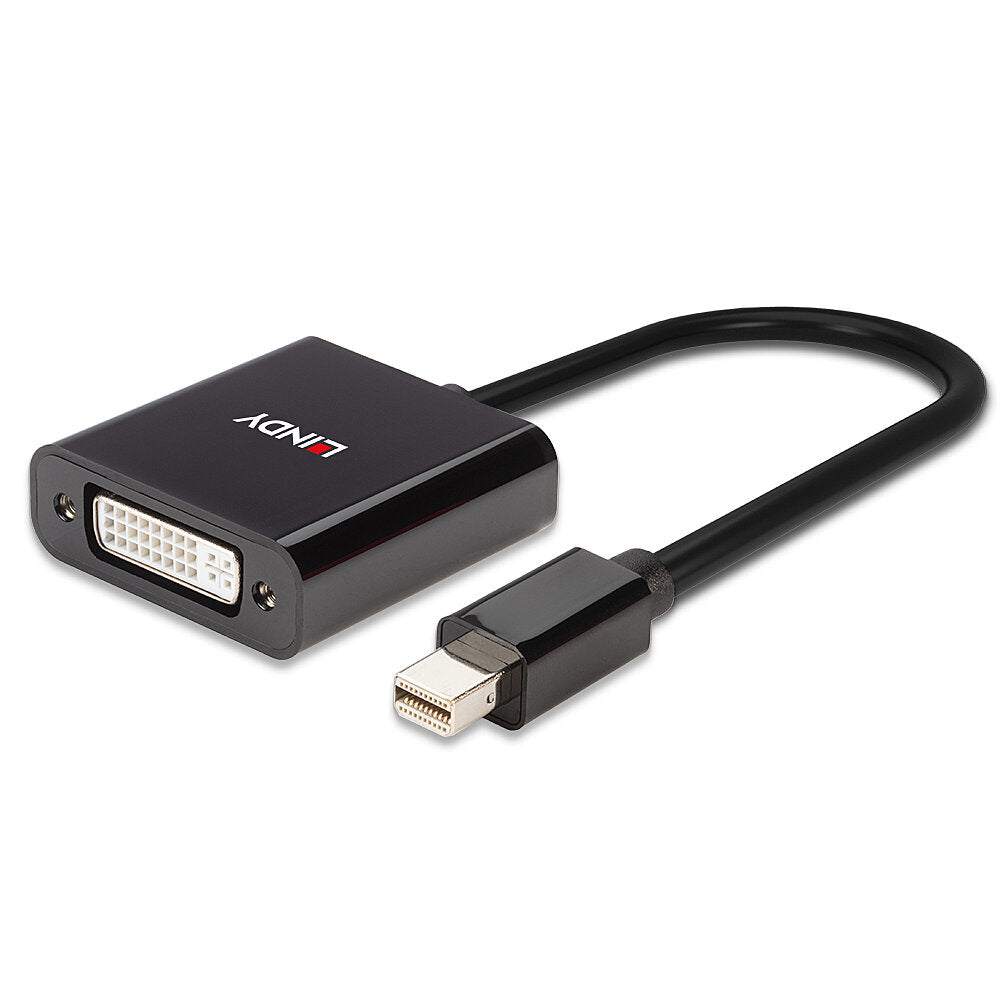 Lindy 41736 Adapter Mini DisplayPort zu DVI-D – 1920 × 1200 @ 60 Hz, 0,16 m, DisplayPort 1.2 – Schwarz