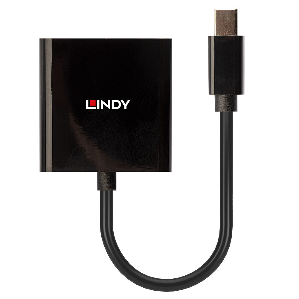 Lindy 41736 Adapter Mini DisplayPort zu DVI-D – 1920 × 1200 @ 60 Hz, 0,16 m, DisplayPort 1.2 – Schwarz