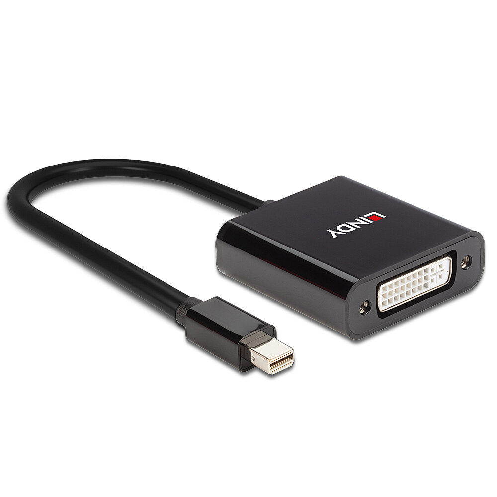 Lindy 41736 Adapter Mini DisplayPort zu DVI-D – 1920 × 1200 @ 60 Hz, 0,16 m, DisplayPort 1.2 – Schwarz
