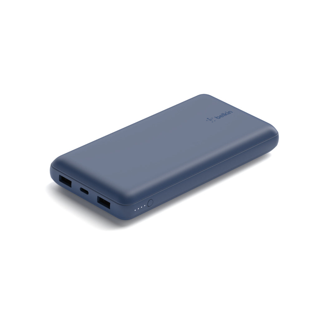 Belkin Powerbank 20000 mAh, 15 W, USB-A, USB-C, Blau