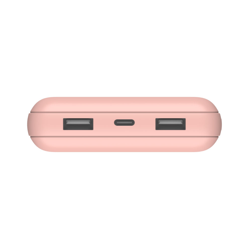 Belkin Powerbank 20000 mAh, 1× USB-C, 2× USB-A, für Smartphones, Tablets, Rosa