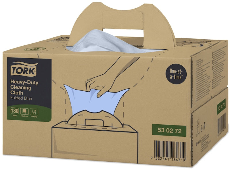 Tork Allzweck-Reinigungstücher – Vlies, 1-lagig, 41,5 × 35,5 cm – Blau – 180 Stk.