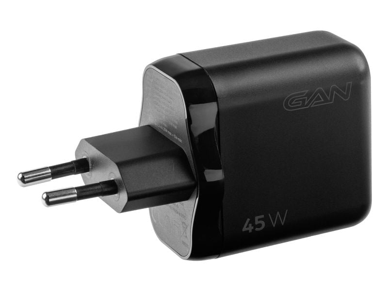 ONIT F02799 USB-Ladegerät 45 W – USB-C×2, USB-A×1 – PD 3,0, PPS, QC 3,0, GaN – EU-Stecker (Typ C) – Schwarz