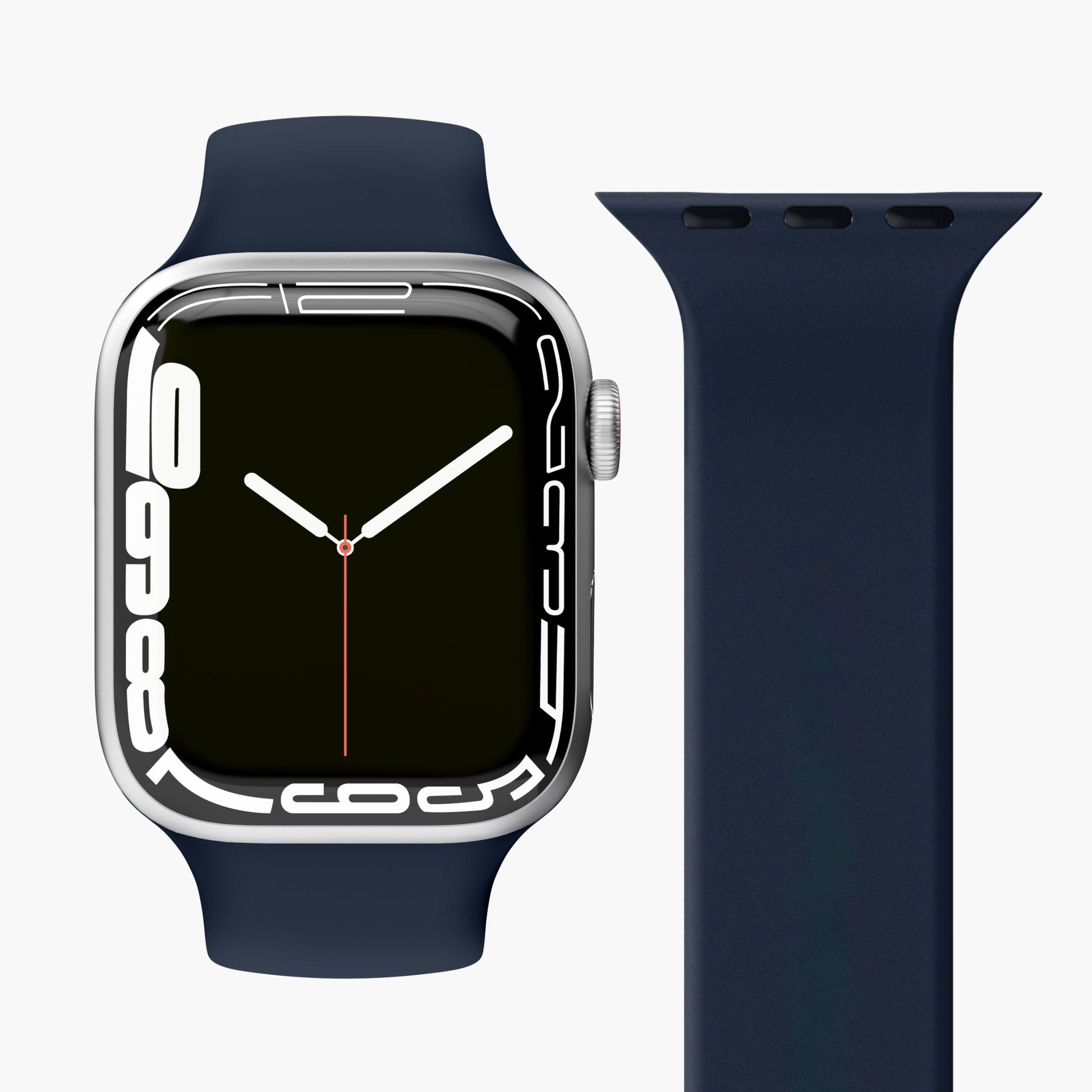 Vonmählen Solo Loop 2 – Armband – für Apple Watch (diverse Grössen), Navy, L, Silikon