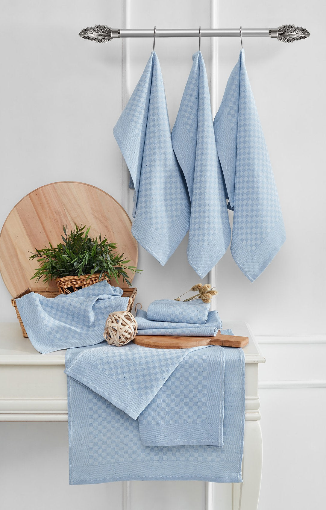 Hermia Geschirrtücher 10er-Set, 40 × 60 cm, Polyester (PES), Hellblau