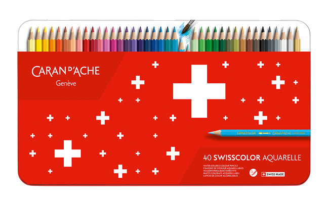 Caran d-Ache Caran d’Ache Swisscolor Farbstifte – 40 Farben, Ø 2,8 mm