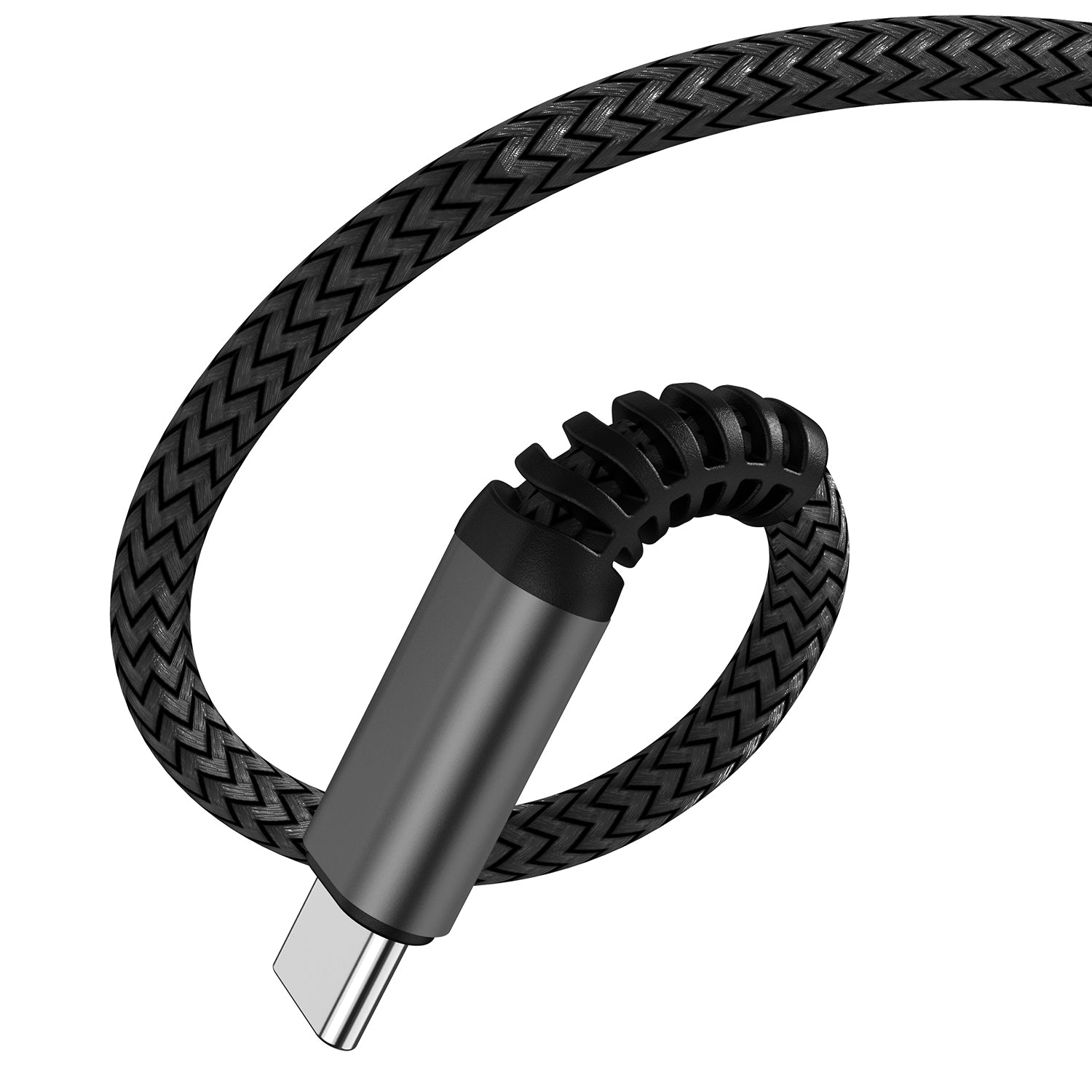 4smarts USB-C auf USB-C Kabel – USB 2.0 (480 Mbit/s) – 1,5 m – PD 100 W – Geflochten – Schwarz