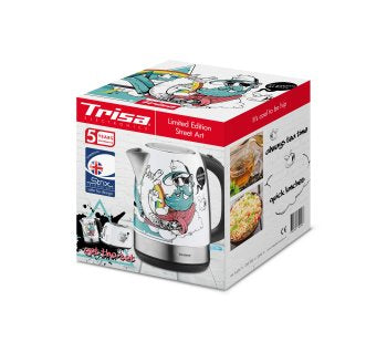 Trisa Street Art Wasserkocher – 1,7 l, Edelstahl, Mehrfarbig