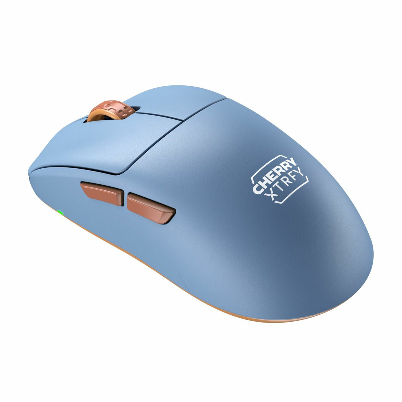 CHERRY XTRFY M68 – Gaming-Maus – Kabellos (2,4 GHz), 26000 DPI, Schwarz, Blau