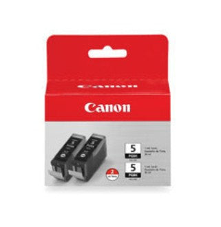 Canon Tintenpatronen-Multipack PGI-5BK, Schwarz, 2er-Pack, Original – für PIXMA iP3300, iP3500, iP4200 und andere