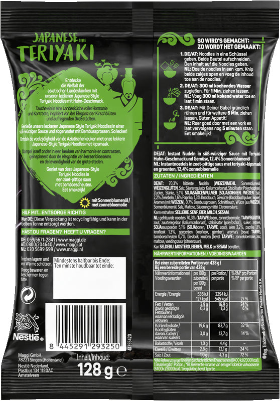 Maggi Magic Asia Gebratene Nudeln Teriyaki Poulet – 128 g