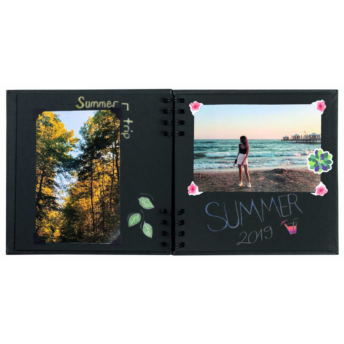 Walther Fotoalbum Pimp 'N Create – für 190 × 190 mm, schwarz, Spiralbindung, Karton