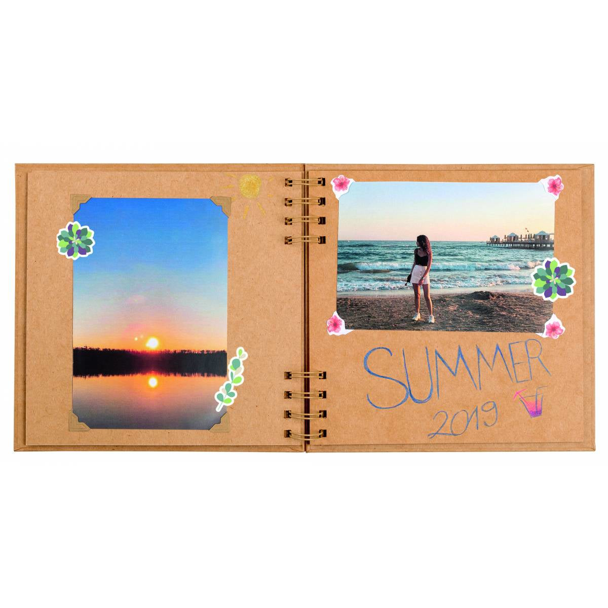 Walther Fotoalbum Pimp 'N Create – für 190 × 190 mm, Kraft, Spiralbindung, Karton