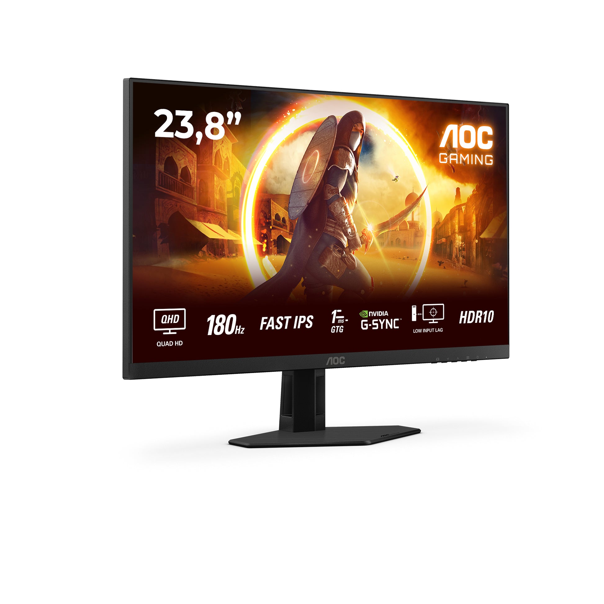 AOC Q24G4RE – Monitor, 23,8", 2560 × 1440 (WQHD), VA, 180 Hz, Adaptive Sync, Schwarz