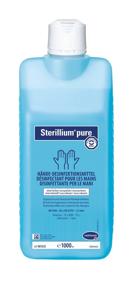 Sterillium Händedesinfektionsmittel – Kunststoff, Weiss, 1 l, Hautverträglich