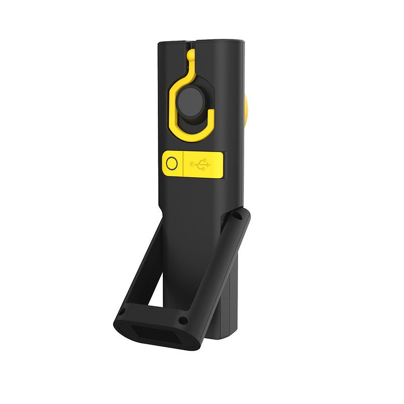 NORDRIDE Taschenlampe Loop Light – 500 lm, 3 Stufen, IP54, Akku 2200 mAh, Haken, Magnet – Schwarz