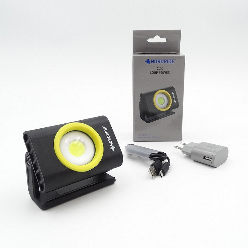 NORDRIDE Taschenlampe Loop Power – 1000 lm, dimmbar, IP65, Akku – schwarz