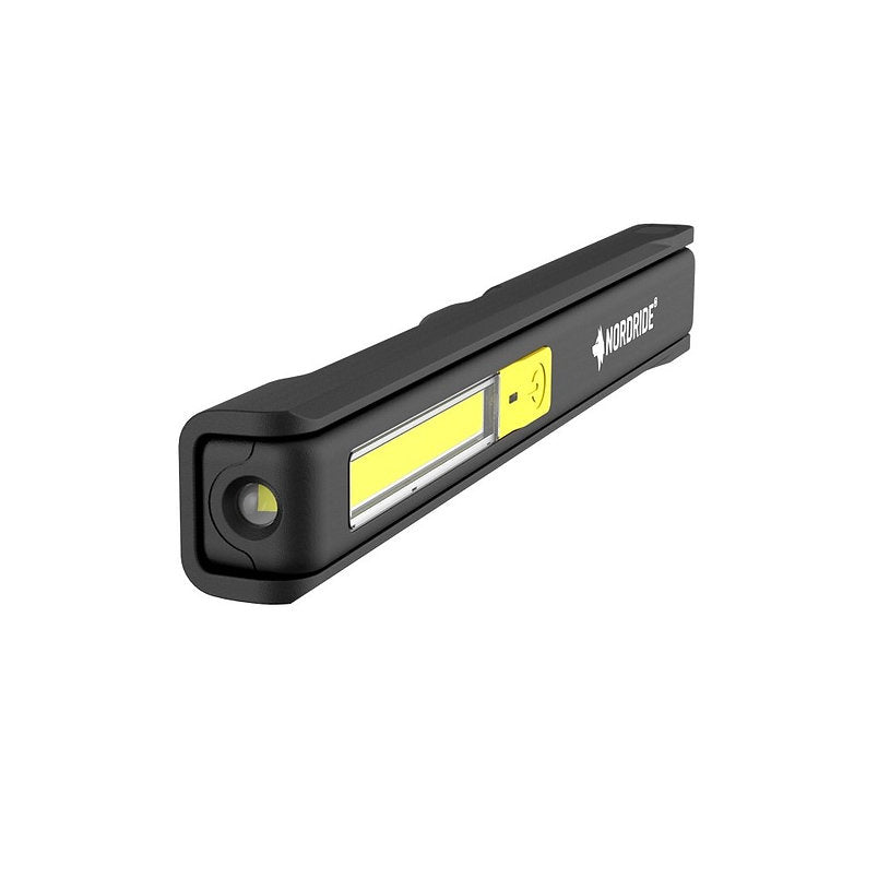 Nordride Handl Flex Taschenlampe – 200 lm, IP54, 600 mAh Akku, USB-C, Magnet – Schwarz