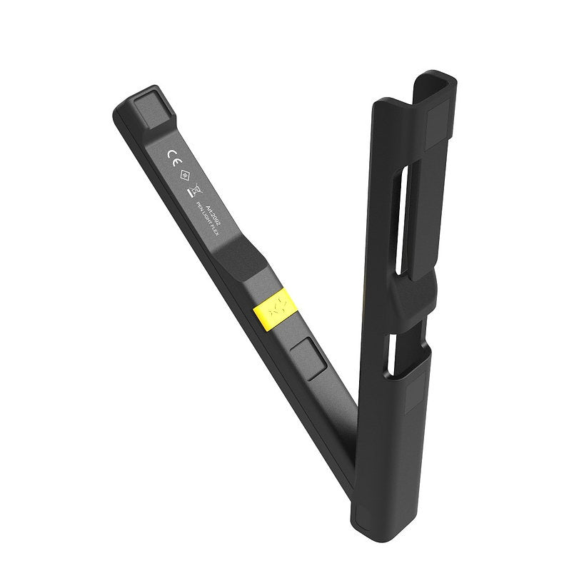 Nordride Handl Flex Taschenlampe – 200 lm, IP54, 600 mAh Akku, USB-C, Magnet – Schwarz