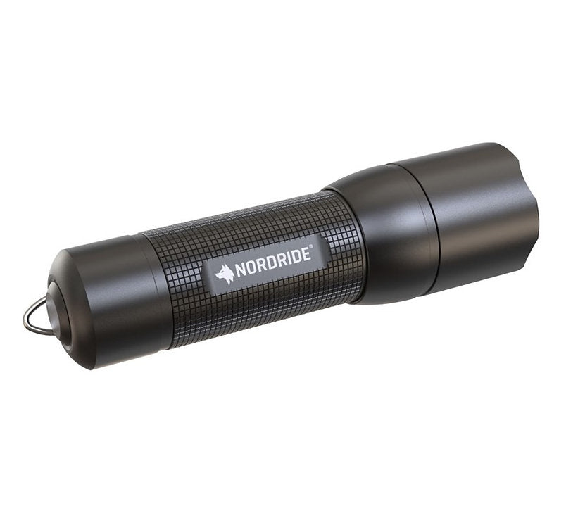 NORDRIDE Taschenlampe UV 365A – 320 lm, 28 m, IP65, 3× AAA – Schwarz