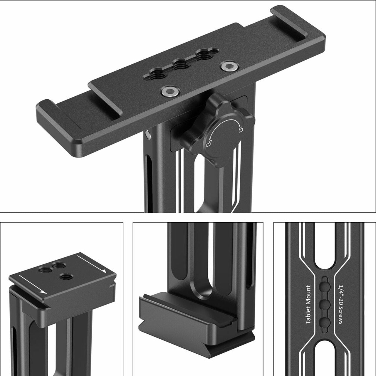 SmallRig 2930 Tablet-Tischhalterung – für iPad bis 12,9", ausziehbar – Schwarz