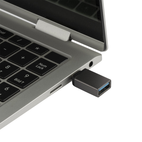 4smarts 458769 Adapter USB-C zu USB-A – USB 3.2 Gen 1 (5 Gbit/s), 2 Stück, Grau