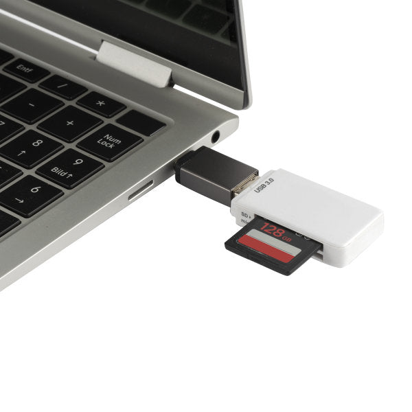 4smarts 458769 Adapter USB-C zu USB-A – USB 3.2 Gen 1 (5 Gbit/s), 2 Stück, Grau