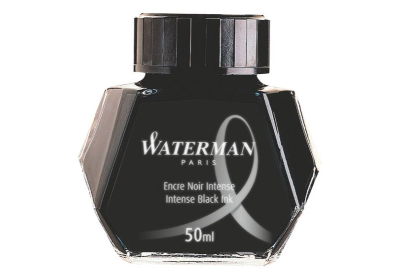 Waterman Füllfederhaltertinte für Konverter und Kolbenmechanik – Schwarz, geruchsarm, 50 ml