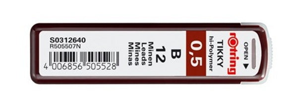 Rotring TIKKY Zirkelminen – Braun, 0,5 mm, 12er-Pack