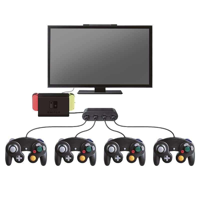 Steelplay GameCube-Controller-Adapter – GameCube zu USB, 4-Port – für Nintendo Switch