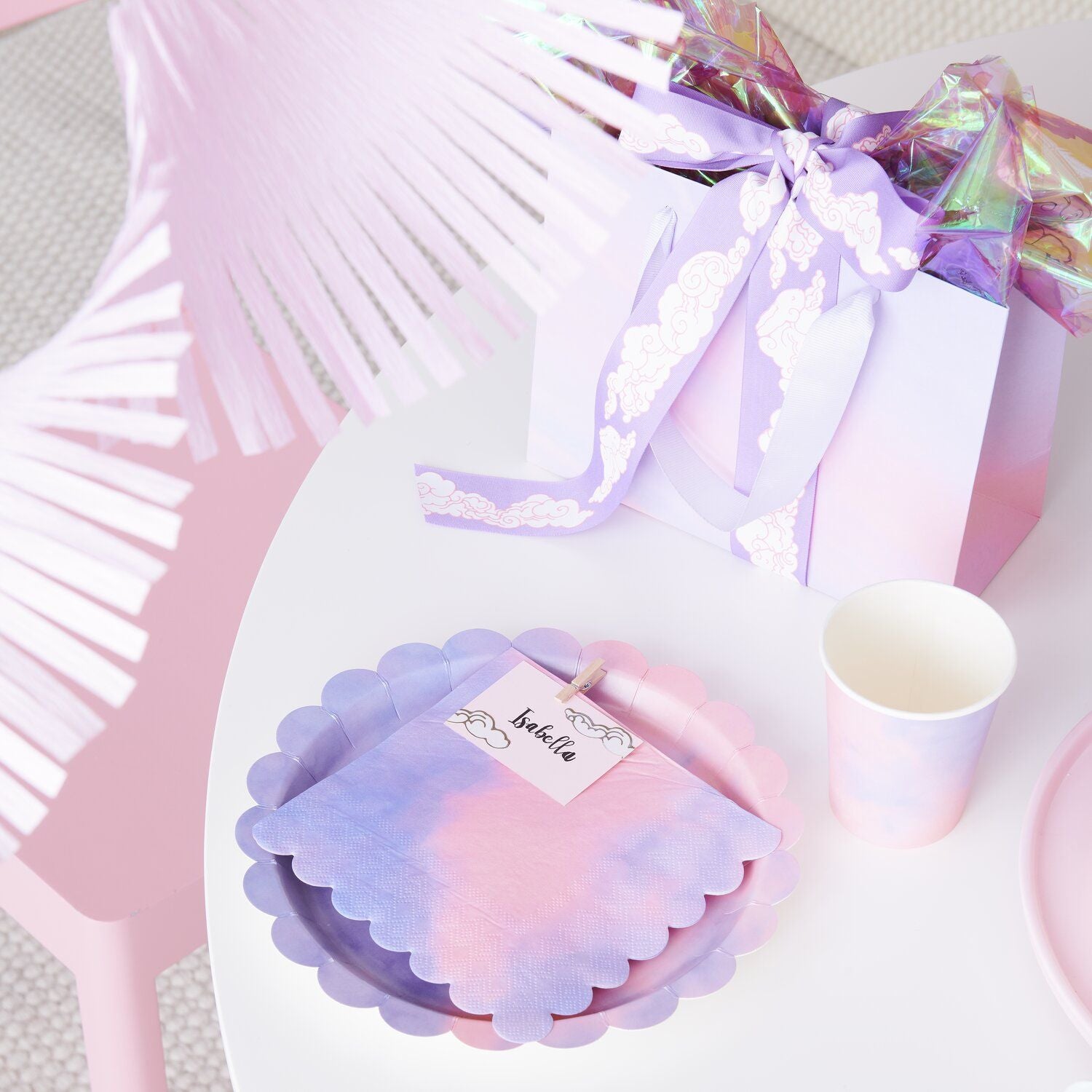 Rico Design Teller, Papier/Karton – Ø 23 cm, violett – 8 Stk.