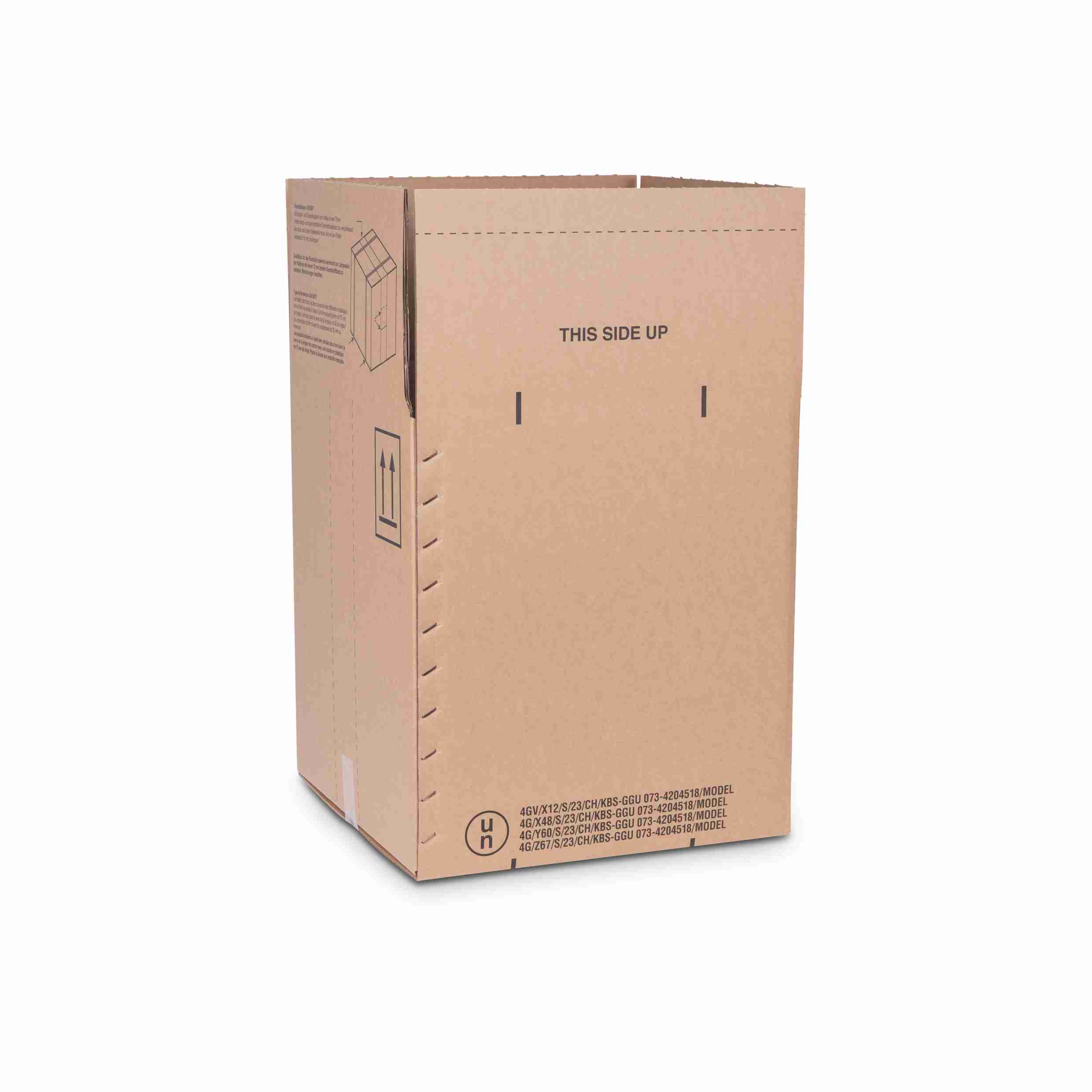 Model Versandverpackung – für UN65/67 – 390 × 390 × 430 mm, braun, Wellkarton – 1 Palette (120 Stk.)
