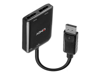 Lindy DisplayPort Splitter – 2× DisplayPort, 4K (3840 × 2160) – DisplayPort 1.2 – Schwarz