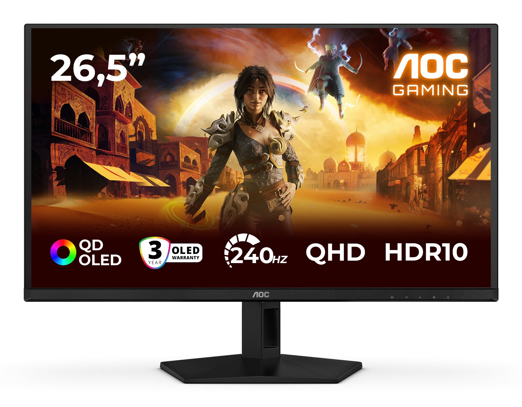 AOC Q27G41ZDF – Monitor, 26,5" WQHD (2560 × 1440), OLED, 240 Hz, Adaptive Sync, VESA 100 × 100, Rot
