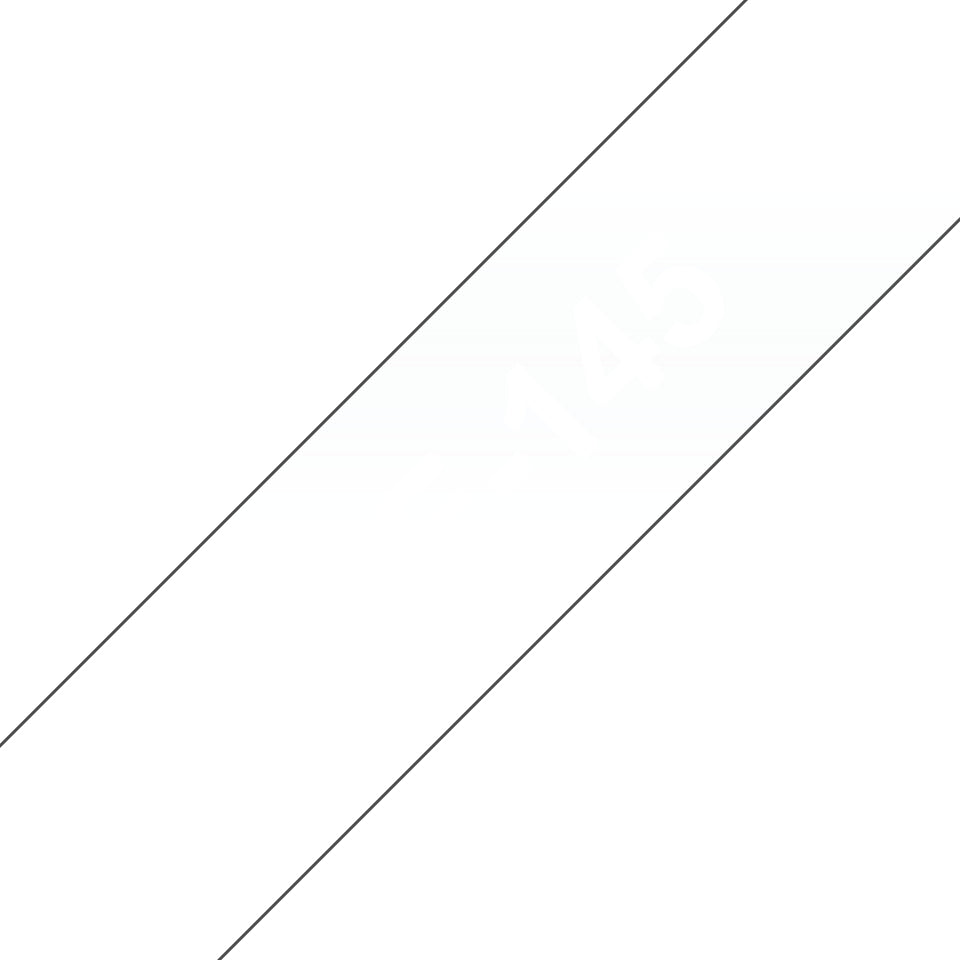 Brother Schriftband – 18 mm × 8 m, transparent, weiss
