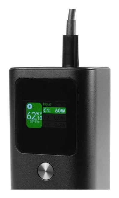 ONIT Powerbank 25000 mAh, PD 140 W, 2× USB-C, Pass-Through, Anthrazit