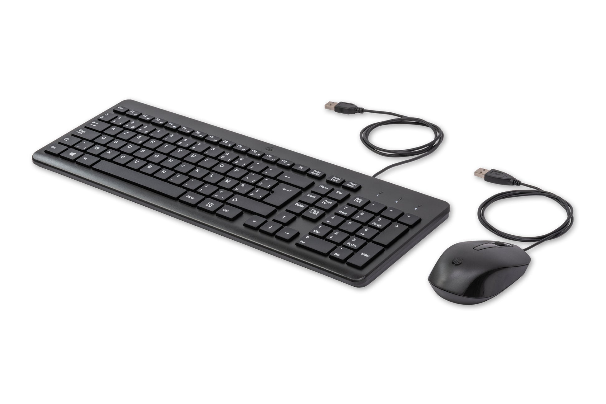 HP 150 – Tastatur-Maus-Set – Membran – kabelgebunden – USB-A – AZERTY (BE) – Schwarz