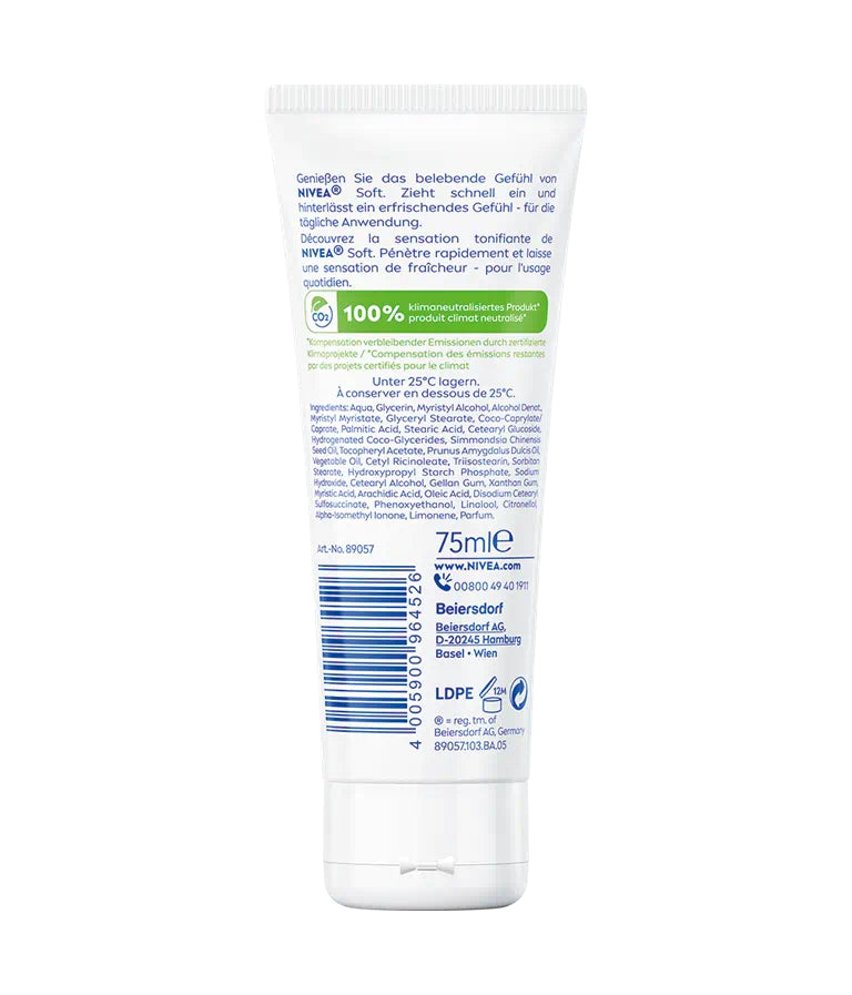NIVEA Soft Feuchtigkeitscreme – Tube – 75 ml