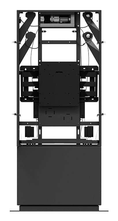 Hagor Bodenständer – 50–55" – Diebstahlsicherung, mit Belüftung – für Hochformat-Displays – SOPK 55, Schwarz