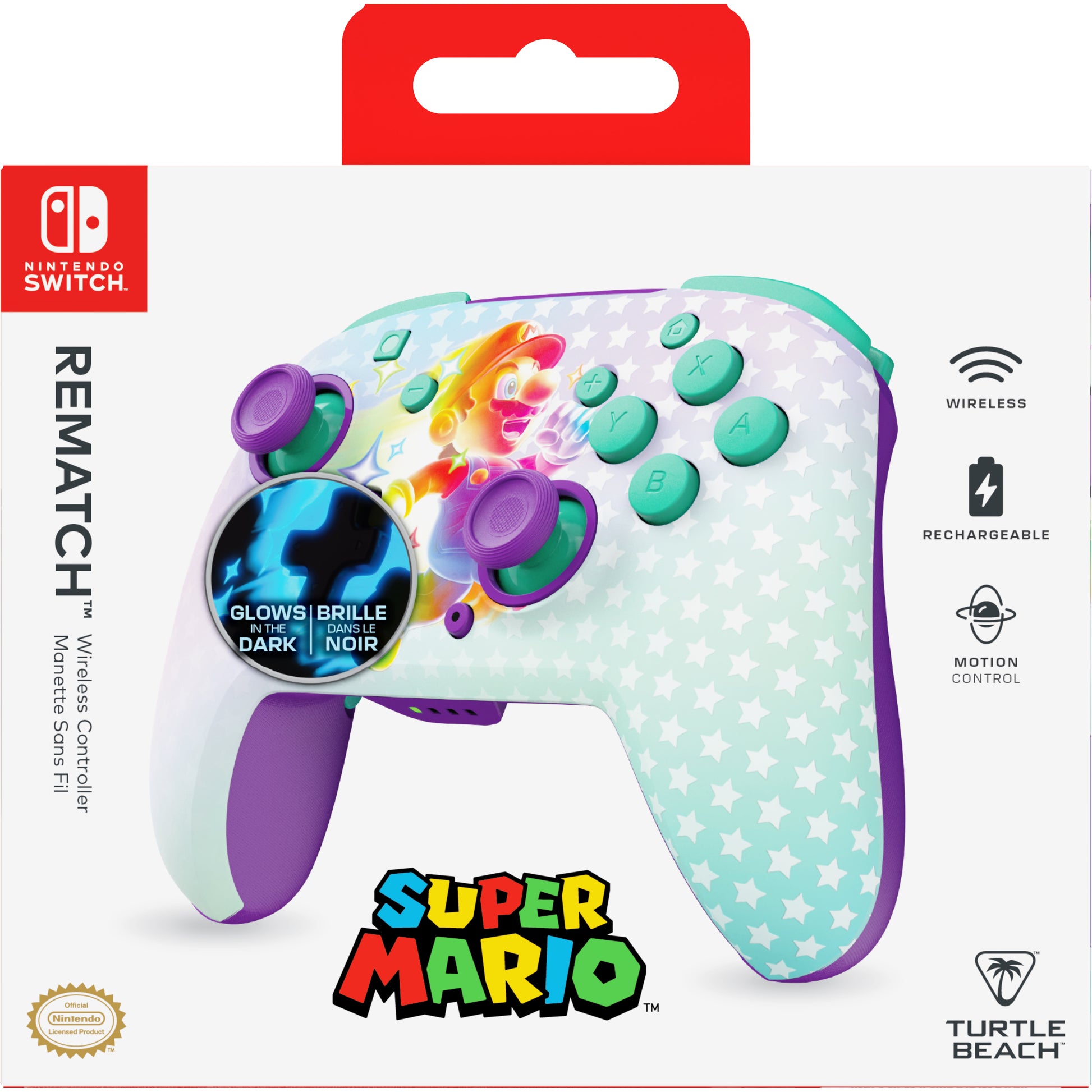 Turtle Beach Rematch (TBC810195) – Gamepad – Bluetooth, USB (Typ-C) – Mehrfarbig, für Nintendo Switch