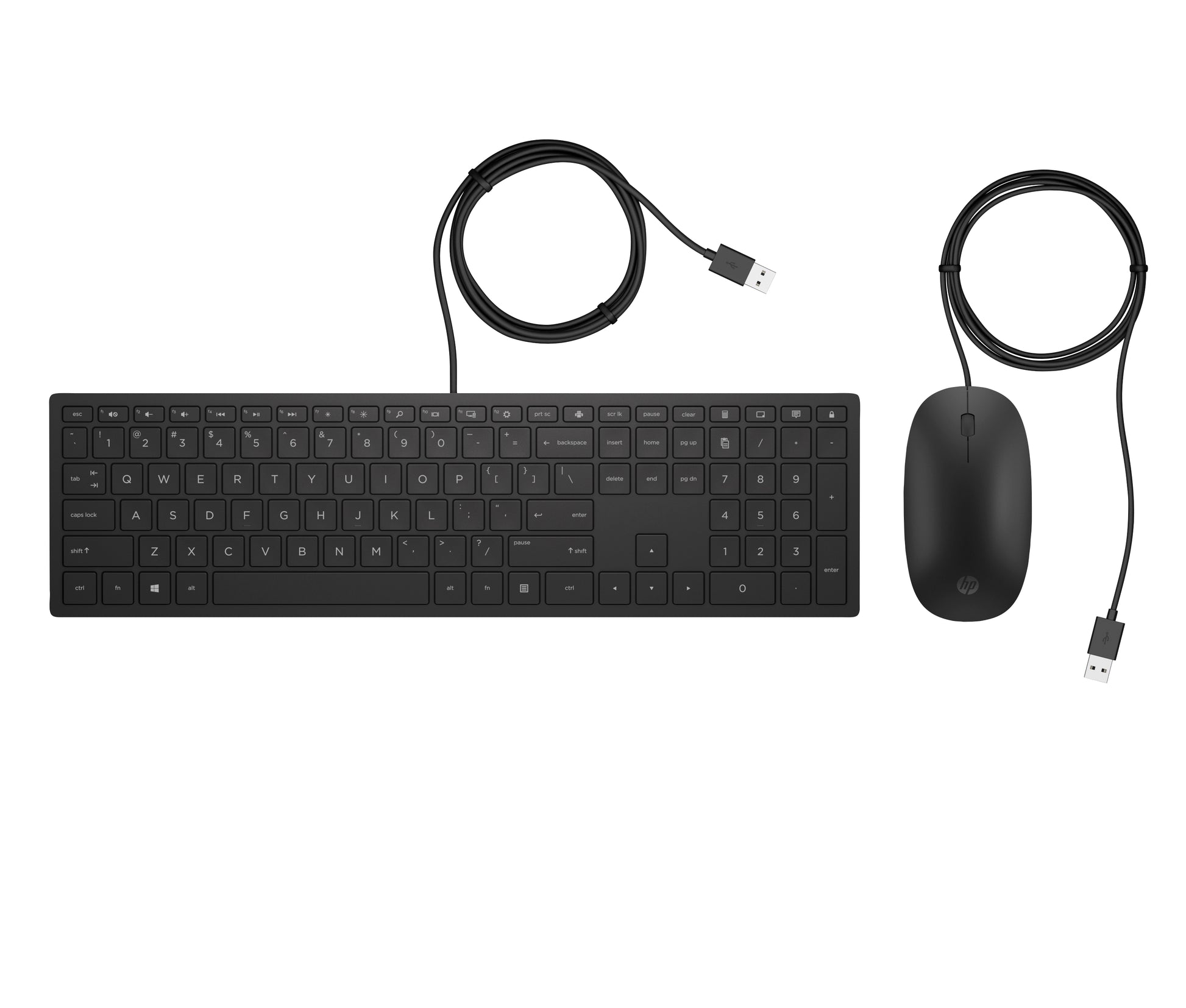 HP Pavilion 300 – Tastatur- und Maus-Set – Kabelgebunden, USB – Schwarz