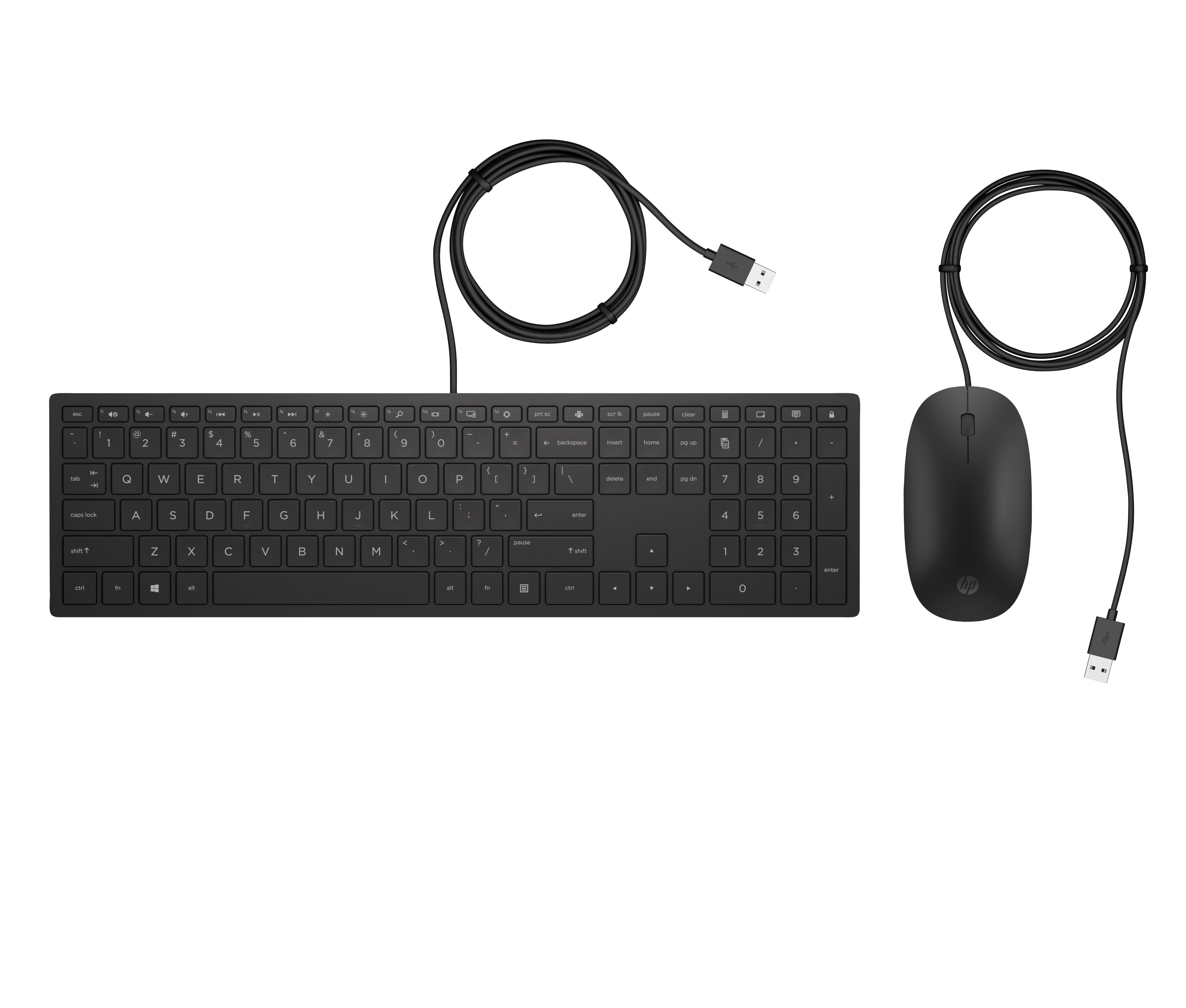 HP Pavilion 300 – Tastatur- und Maus-Set – Kabelgebunden, USB – Schwarz