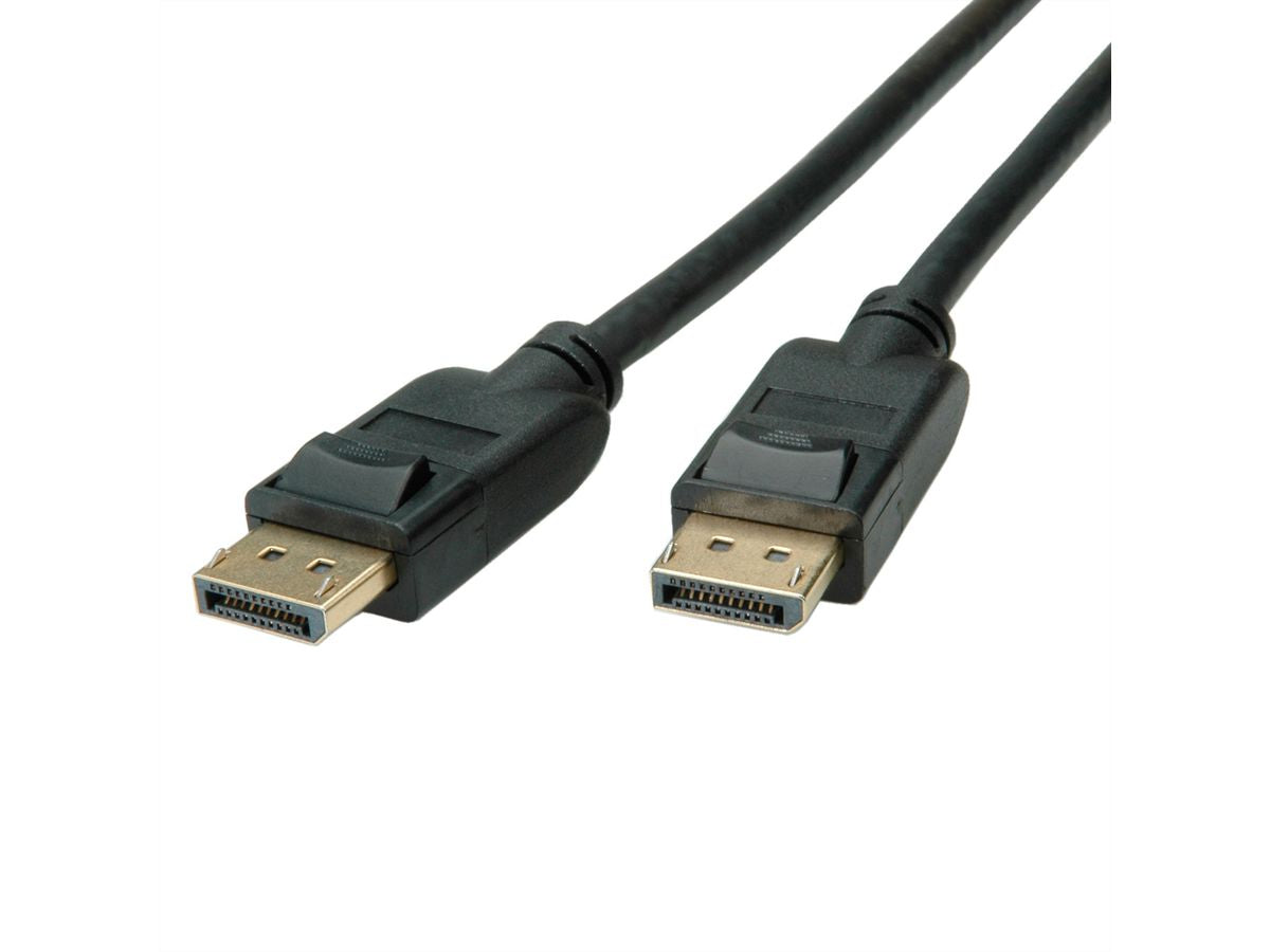 ROLINE DisplayPort Kabel DP 1.4 8K 60 Hz – 5 m – verriegelbar – für Monitor, TV, Beamer