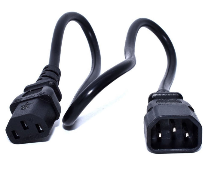 Zebra Netzkabel – IEC C13–IEC C14, 0,48 m, schwarz