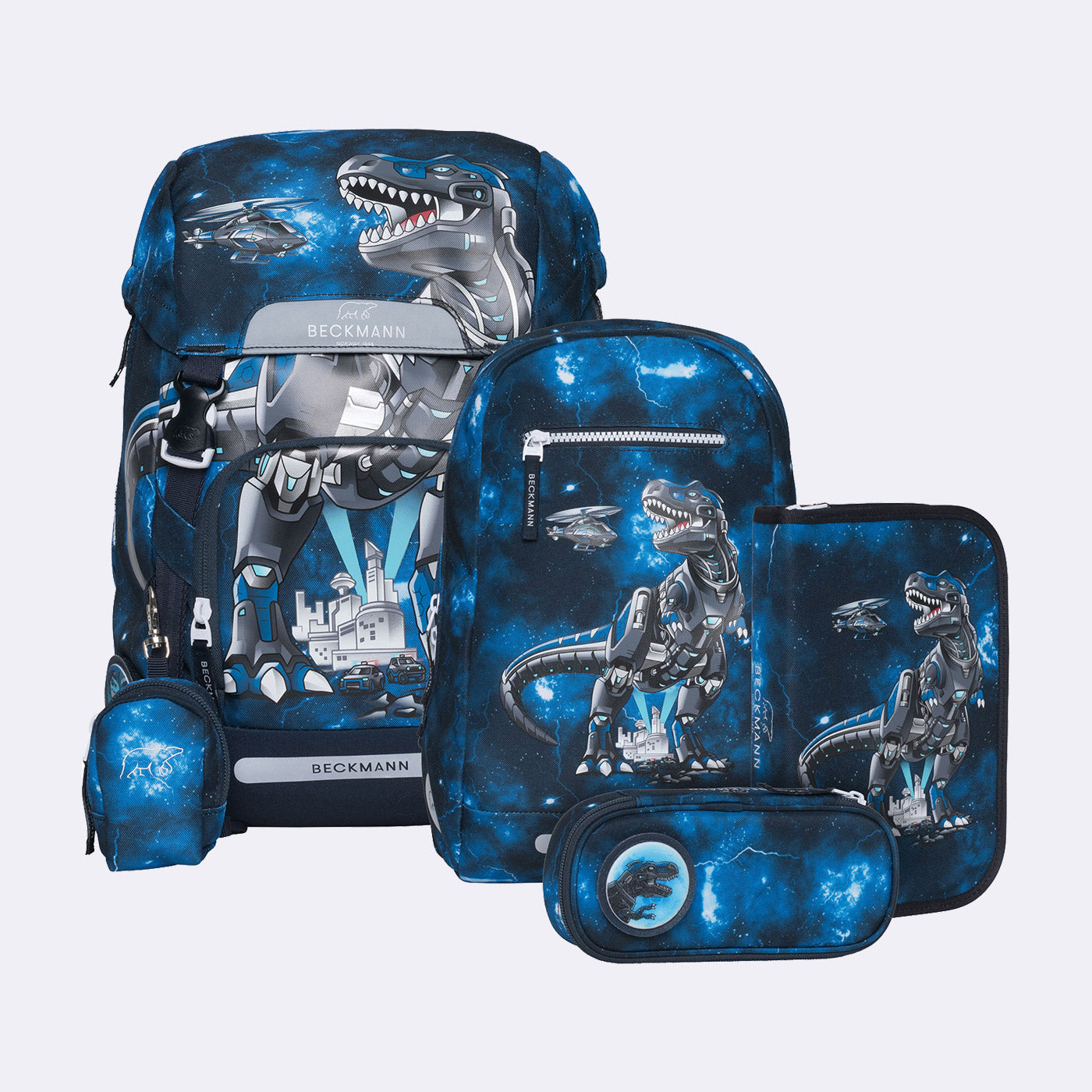 Beckmann Schulrucksack – Classic 1st – 6-teilig – Tech Rex