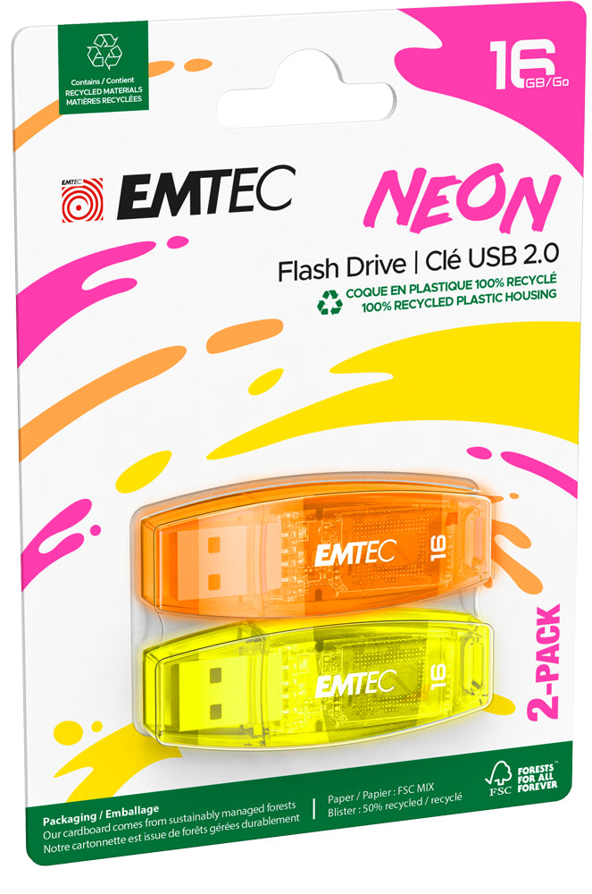 Emtec C410 USB-Stick – 16 GB, USB 2.0, 2er-Pack