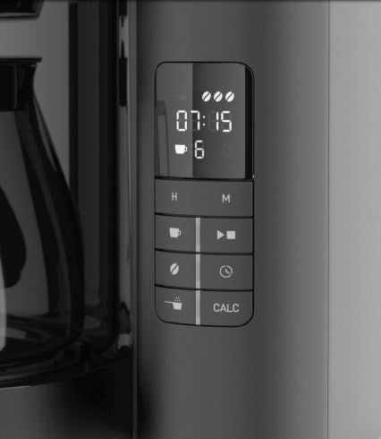 Melitta AromaFresh Filterkaffeemaschine – 10 Tassen, 1,25 l, Keramik-Mahlwerk, Schwarz